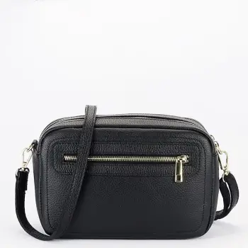 Geanta neagra din piele naturala 8915 124 imagine
