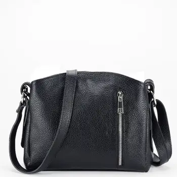 Geanta neagra din piele naturala 8923 123 imagine
