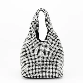 Geanta neagra eleganta cu pietricele BJH-702 imagine