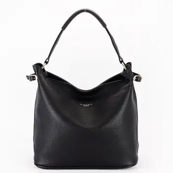 Geanta neagra FloraCO Paris cu borseta detasabila F6966 M11 imagine
