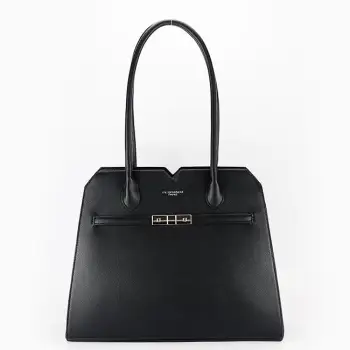 Geanta neagra mare FloraCo Paris F8598 M13 imagine
