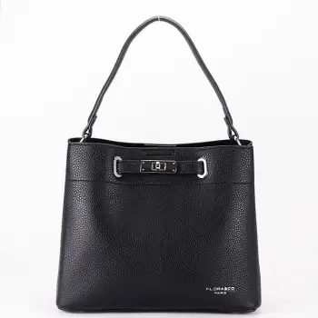 Geanta neagra medie FloraCO Paris F8510 M3 imagine