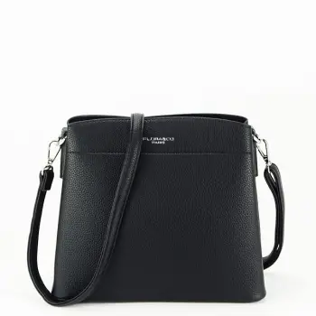 Geanta neagra medie FloraCO Paris F8515 imagine