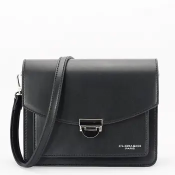 Geanta neagra medie FloraCO Paris F8529 14 imagine