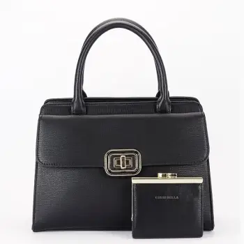Geanta neagra Premium cu portofel CB2425-2 13 imagine