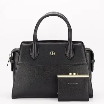 Geanta neagra Premium cu portofel CB2427-1 M7 imagine