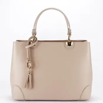 Geanta nude de talie mare din piele naturala 1330 M9 imagine