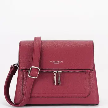 Geanta rosu inchis casual FloraCO Paris H6922 126 imagine
