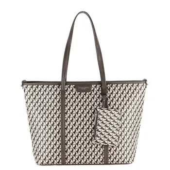 Geanta taupe FloraCo Paris de talie mare F8544 11 imagine