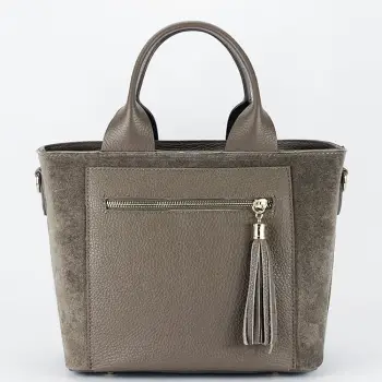 Geanta taupe medie din piele naturala 1918 M9 imagine