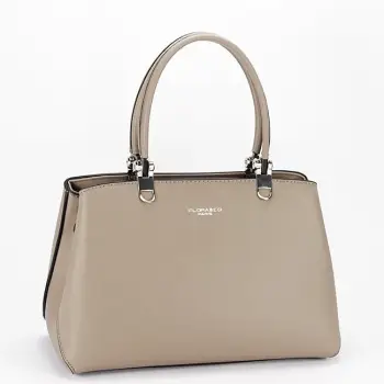 Geanta taupe office casual FloraCo Paris F6538 15 imagine