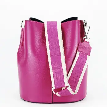 Geanta tip sac din piele naturala 8951 119 Fucsia imagine