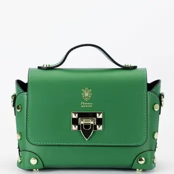 Geanta verde din piele naturala 1616 131 imagine