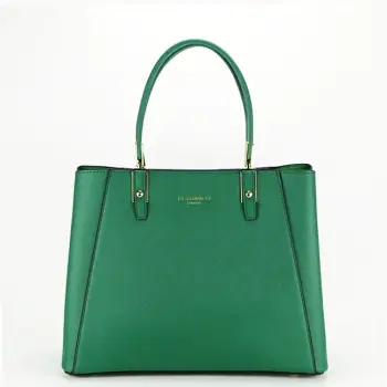 Geanta verde FloraCo Paris de talie mare F2588 11 imagine