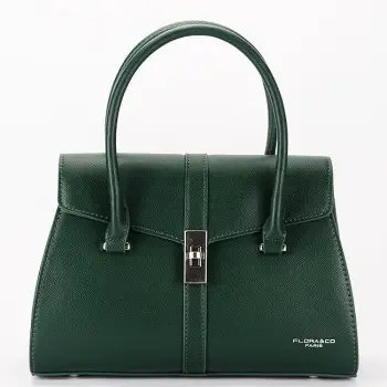 Geanta verde inchis medie FloraCO Paris F8536 11 imagine
