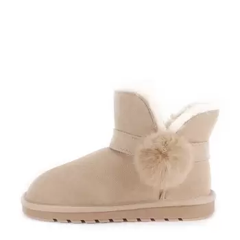 Ghete bej din piele naturala Rita imagine