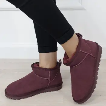 Ghete bordo din piele naturala W5821 118 imagine