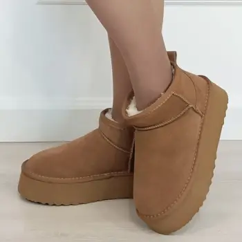 Ghete camel din piele naturala 6391 113 imagine