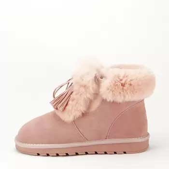 Ghete din piele naturala roz cu blanita 603 114 imagine