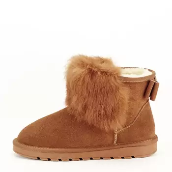 Ghete maro din piele naturala Bonnie imagine