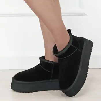 Ghete negre din piele naturala 6391 113 imagine