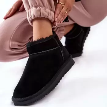 Ghete negre din piele naturala W5821 118 imagine