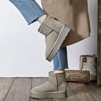 Ghete taupe din piele naturala JB1925 117 imagine