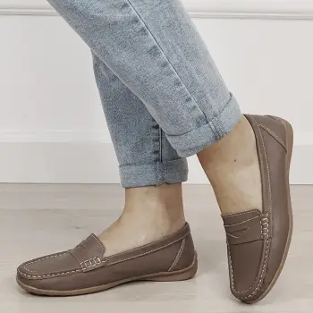 Mocasini maro din piele naturala 5128 M4 imagine