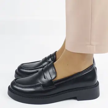 Mocasini negri de tip loafers 1817 03 imagine