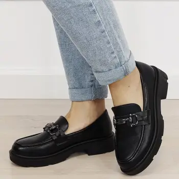 Mocasini negri de tip loafers DYH9893 01 imagine