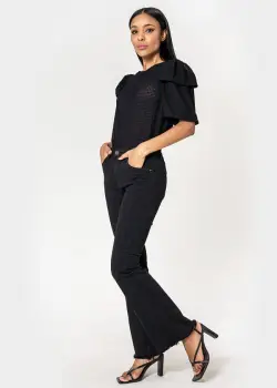 Pantaloni negri Evazati Nina Carter J230-1 M7 imagine