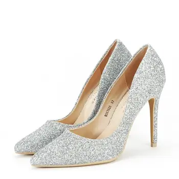 Pantofi eleganti argintii BDG7625 01 imagine