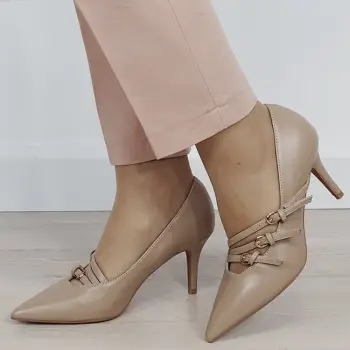 Pantofi eleganti kaki deschis 5509 01 imagine