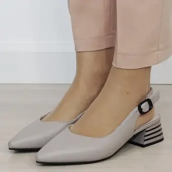 Pantofi gri comozi din piele naturala BY6888-6 02 imagine