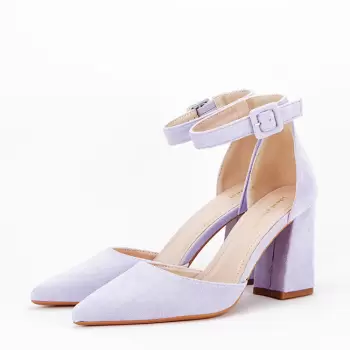 Pantofi mov deschis decupati 8708 04 imagine