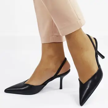 Pantofi negri eleganti DA-210 04 imagine