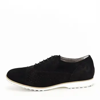 Pantofi oxford din piele naturala negru Magda 01 imagine