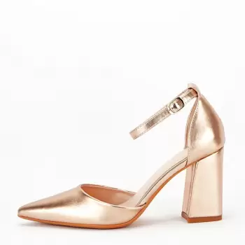 Pantofi sampanii eleganti 8707 04 imagine