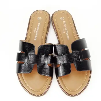 Papuci negri casual BSL8870 132 imagine
