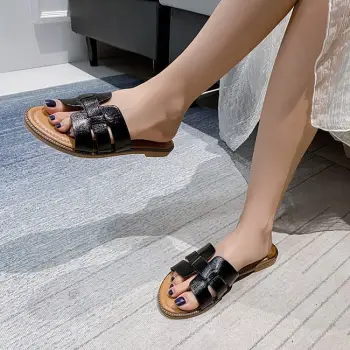 Papuci negri casual BSL8870 132 imagine