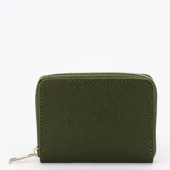 Portofel mic kaki din piele naturala 8912 07 imagine