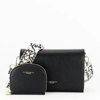 Portofel negru tip geanta FloraCO F5008 14 imagine