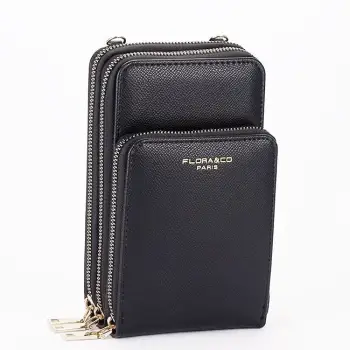 Portofel si port telefon negru 6019 07 imagine