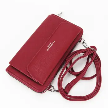 Portofel si port telefon rosu H6017 07 imagine