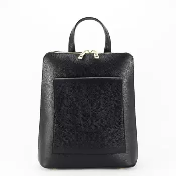 Rucsac 2 in 1 din piele naturala 8933 123 Negru imagine