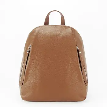 Rucsac camel din piele naturala 1506 121 imagine