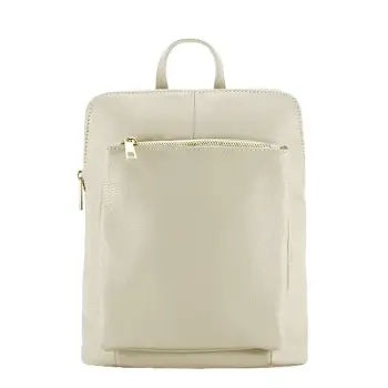 Rucsac crem din piele naturala convertibil in geanta 1001 123 imagine