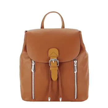 Rucsac de dama mediu, FloraCo Paris, H6735 18 Maro cognac imagine