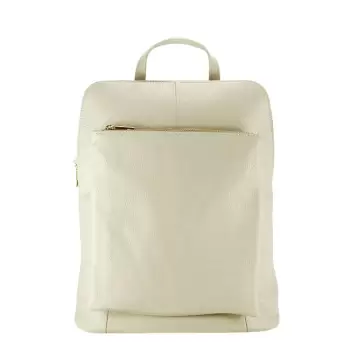 Rucsac din piele naturala 2 in 1 crem 1441 123 imagine