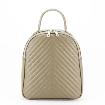 Rucsac din piele naturala 8955 121 Bej inchis imagine